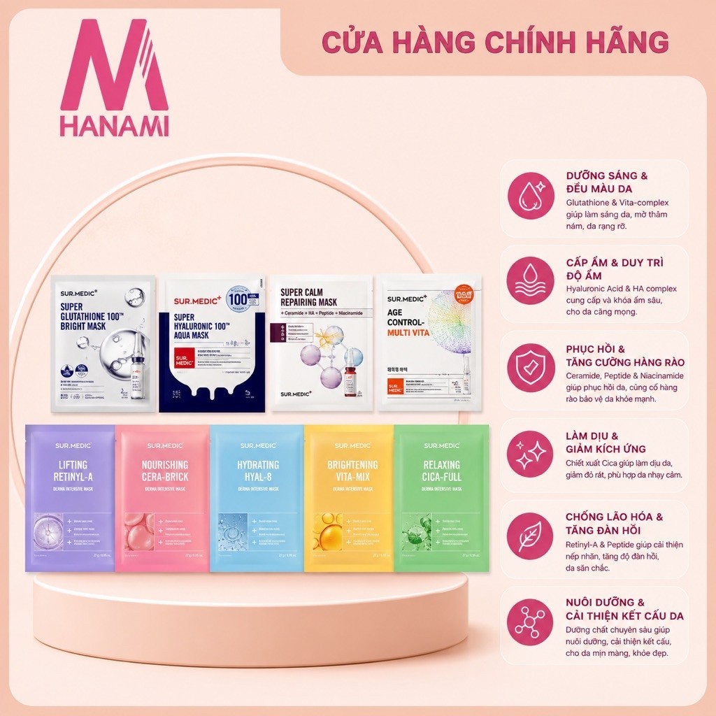 Mặt Nạ Dưỡng Da Sur.Medic Hàn Quốc Chăm Sóc Da Skincare 30G