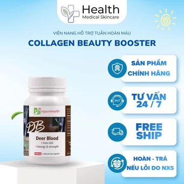 [HOẢ TỐC] Nzpurehealth Deer Blood - Viên bổ máu, bổ sắt từ Máu hươu(100 viên)