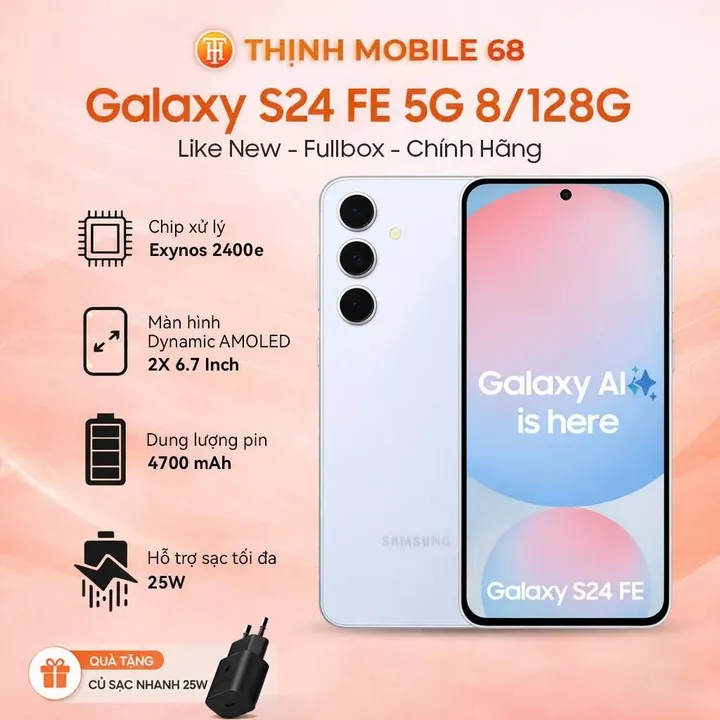 Galaxy S24 FE 5G 8/128G Like New Fullbox Hàng Công Ty Đẹp Như Mới