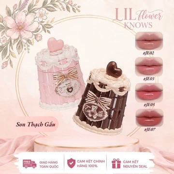 [HÀNG SẴN HOẢ TỐC] SON BÓNG KHOÁ MÀU LÂU TRÔI BÁNH GẤU SWEETIE BEAR FLOWER KNOWS