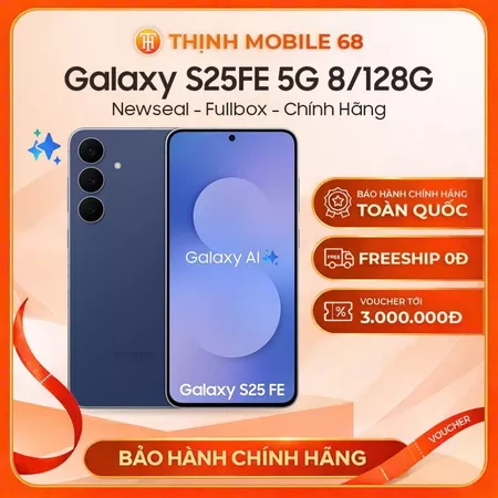 [Newseal] Điện thoại Samsung Galaxy S25 FE 5G 8/128GB New Nguyên Seal - Bảo Hành Chính Hãng Tại Samsung Việt Nam