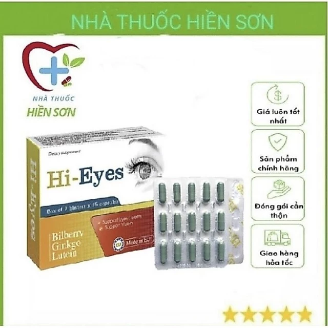 [HOẢ TỐC] Viên uống bổ mắt Hi - Eyes giảm khô mắt, mỏi mắt, giúp mắt sáng - nhập khẩu từ châu Âu