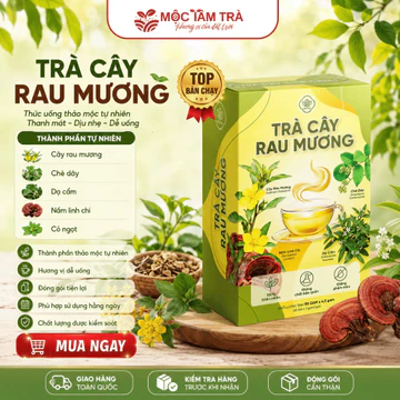 Trà Cây Rau Mương Chè dây Nấm Linh Chi nước trà tốt cho dạ dàyhp(30TÚI LỌC)/1HỘP