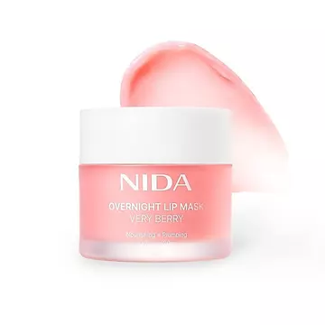 Mặt nạ môi qua đêm NIDA - Very Berry | Mặt nạ ngủ dưỡng ẩm & dưỡng ẩm cường độ cao cho môi khô, nứt nẻ | 0,7 oz., 20g SHKC