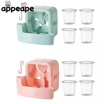 APPEAPE 1 Bộ Dụng Cụ Làm Mát Quạt, Treo Thêm Đá Viên Phụ Kiện Làm Mát Quạt, Chức Năng Với 4 Cốc Đá Làm Mát Nhanh Bộ Công Cụ Quạt Di Động Quạt Để Bàn