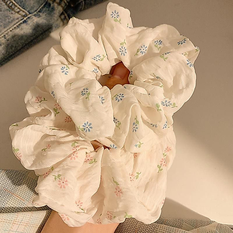 [AM] Dây Buộc Tóc Ruột Lớn Hoa Nữ Nhẹ Nhàng Nhỏ Tươi Dây Tóc Phong Cách Rừng Dây Tóc