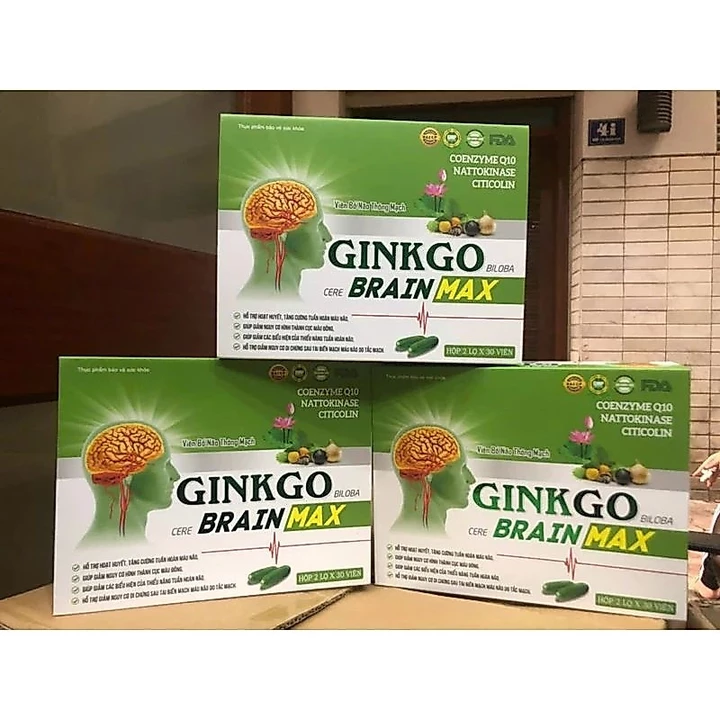 HỘP CỨNG 2 LỌ * 30 VIÊN BỔ NÃO THÔNG MẠCH GINKGO BILOBA CERE BRAIN MAX
