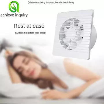 Quạt hút điện ACHIEVE YÊU THÍCH, Quạt hút tắt tiếng mạnh mẽ, Thông gió hàng ngày Tiếng ồn thấp Vỏ bền Quạt thông gió luồng không khí mạnh Sử dụng nhà vệ sinh