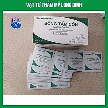 [Hộp 100 Miếng] Gạc Tẩm Cồn Sát Khuẩn, Bông Tẩm Cồn Y Tế, Cồn Khô Alcohol Pads Dùng Trong Y Tế Và Làm Đẹp, Làm móng
