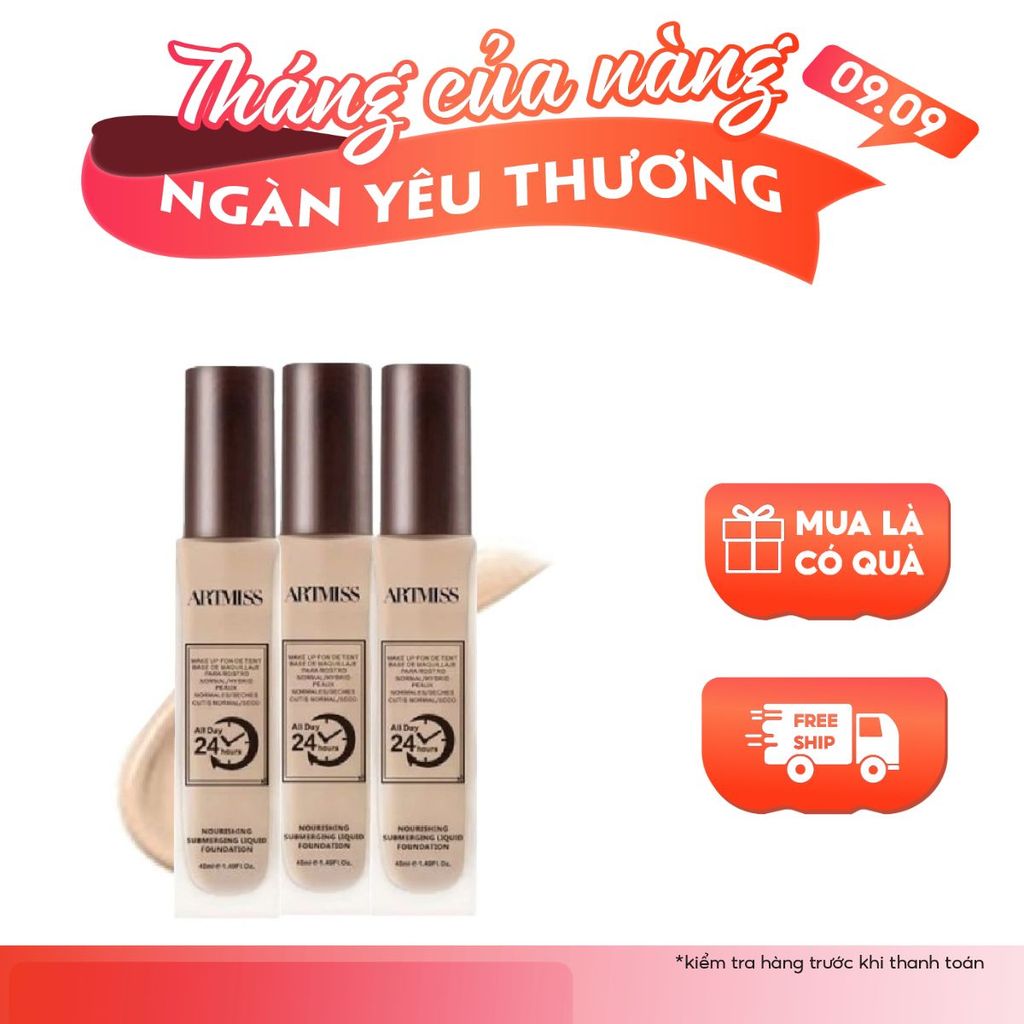 Kem Nền Kiềm Dầu ARTMISS 24H - Lâu Trôi, Chống Nước, Da Mịn Lì Suốt Ngày Dài (40ml) | BigBuy360 - bigbuy360.vn