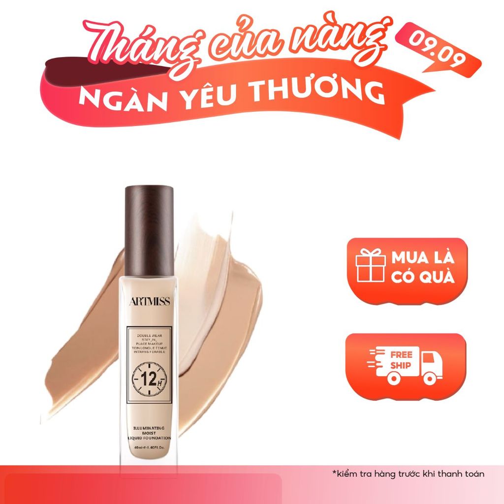 [ARTMISS] Kem nền 12h mỏng mịn dạng lỏng dưỡng ẩm kiểm soát dầu lâu trôi chống thấm nước 12H - 40ML | BigBuy360 - bigbuy360.vn