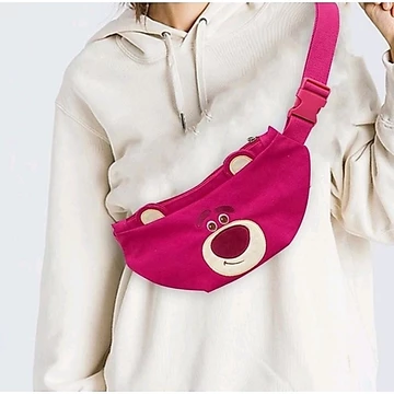 Women's Cute Canvas Crossbody Bag – Pink