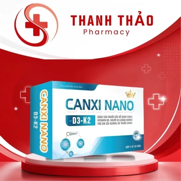 Canxi Nano – D3 – K2 kingphar 3 , hộp 30 viên ,hỗ trợ bổ sung canxi, vitamin D3 cho cơ thể-thanhthaopharmacy