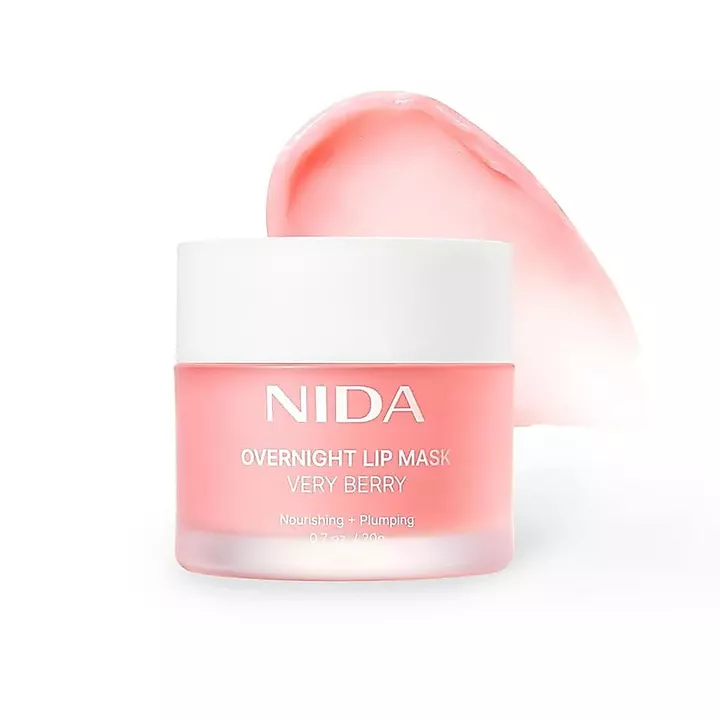 Mặt nạ môi qua đêm NIDA - Very Berry | Mặt nạ ngủ dưỡng ẩm & dưỡng ẩm cường độ cao cho môi khô, nứt nẻ | 0,7 oz., 20g CDVV