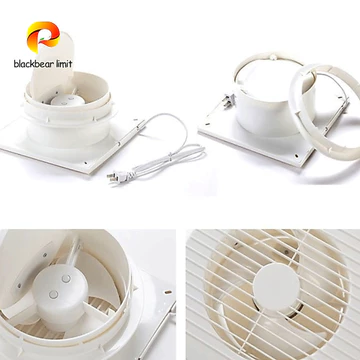 Quạt hút GIỚI HẠN BLACKBEAR, Quạt hút điện luồng không khí mạnh tiếng ồn thấp, Thông gió hàng ngày Vỏ bền bỉ Tắt tiếng Quạt ống nội tuyến mạnh mẽ Sử dụng nhà bếp