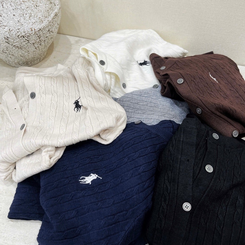 𝐬𝐭𝐮𝐝𝐢𝐨𝐛𝐲𝟐𝟓 | ÁO CARDIGAN LEN THỪNG LOGO NGỰA THÊU HÀNG QC | BigBuy360 - bigbuy360.vn