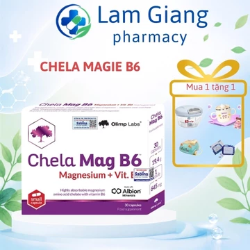 Viên uống bổ sung Magie Chela-Mag B6 (30 viên)-hỗ trợ giảm mệt mỏi tốt cho hệ thần kinh giảm chuột rút