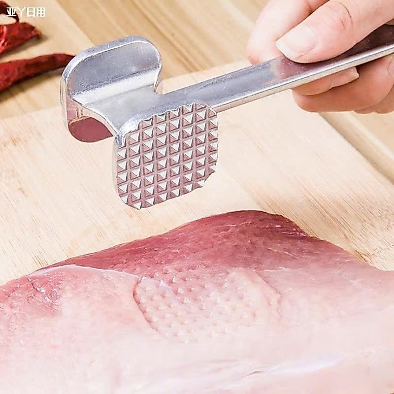 Búa Đập Thịt Inox 2 Đầu Tiện Lợi,Búa Dần Thịt Và Đập Đá Đa Năng Trong Nhà Bếp - DÙNG CỤ LÀM MỀM THỊT TIỆN LỢI DỄ SỬ DỤNG