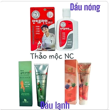 Dầu nóng dầu lạnh Hàn Quốc xoa bóp nhức mỏi hiệu quả