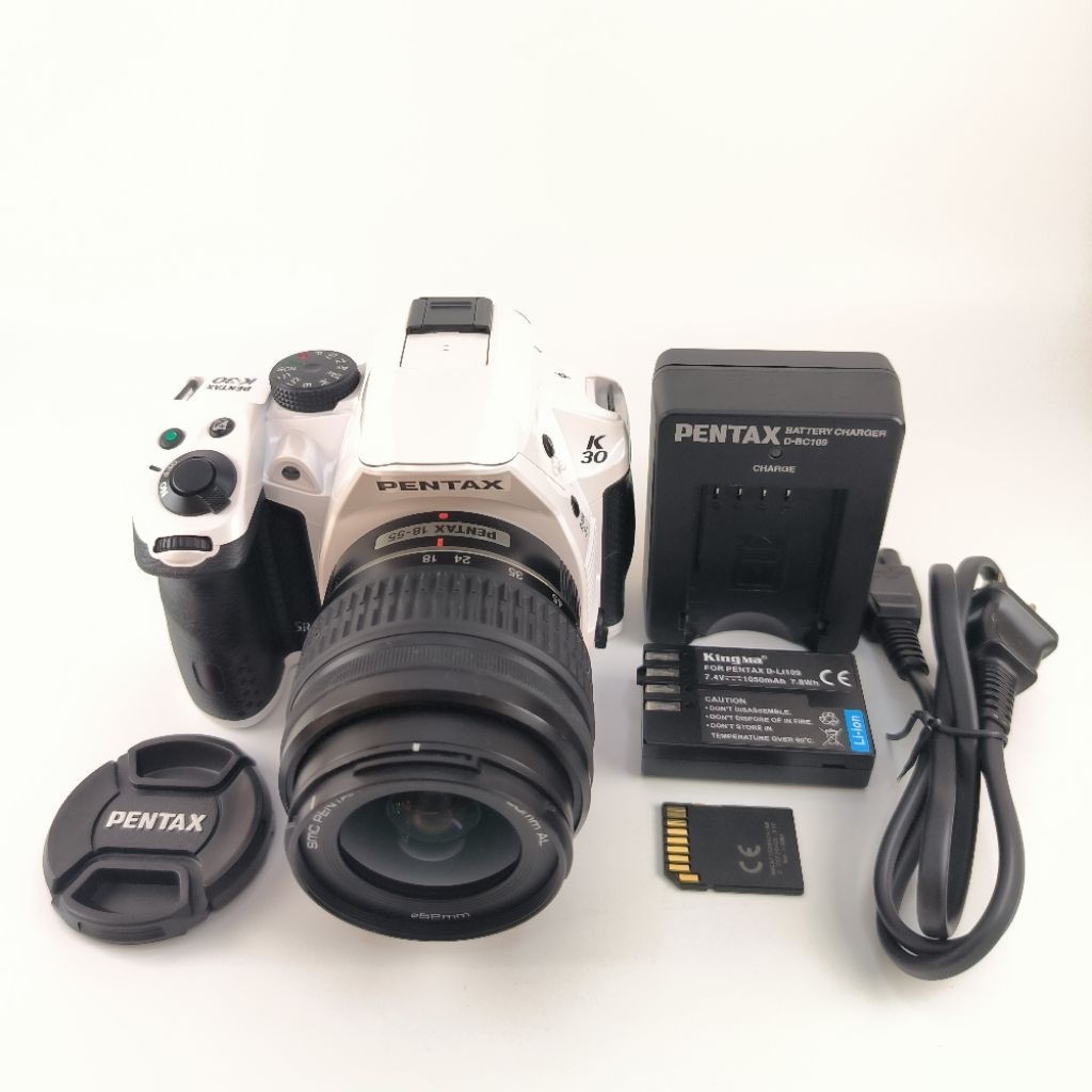 📸 Máy Ảnh DSLR Pentax K-30 Màu Trắng Kèm Lens Kit 18-55mm AL & Phụ Kiện