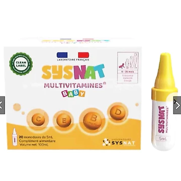 Sysnat Multivitamines - Vitamin tổng hợp tăng đề kháng -Tăng Cường Hệ Miễn Dịch, Hỗ Trợ Sức Khỏe Cho Trẻ Nhỏ (6-36M)