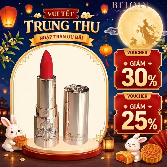 son lì nhiều dưỡng cao cấp ohui the fist _ Thỏi mini màu đỏ , red và coral hồng cam