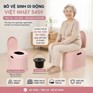 Bô Vệ Sinh Việt Nhật Có Nắp Đậy – Bô Gấu Cho Bé & Người Già, Bô Di Động Đa Năng Tiện Lợi, Dễ Vệ Sinh
