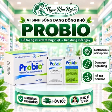 Men vi sinh PROBIO dạng cốm pha hỗn dịch - cân bằng hệ vi sinh đường ruột, hỗ trợ tiêu hóa - Hộp 14 gói