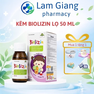 Kẽm Biolizin bổ sung kẽm hữu cơ cho bé hỗ trợ tăng đề kháng kích thích ăn ngon