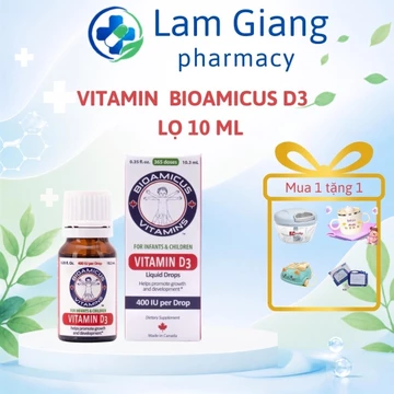 Bioamicus vitamin D3 giúp bổ sung vitamin d3 cho bé chắc khỏe xương