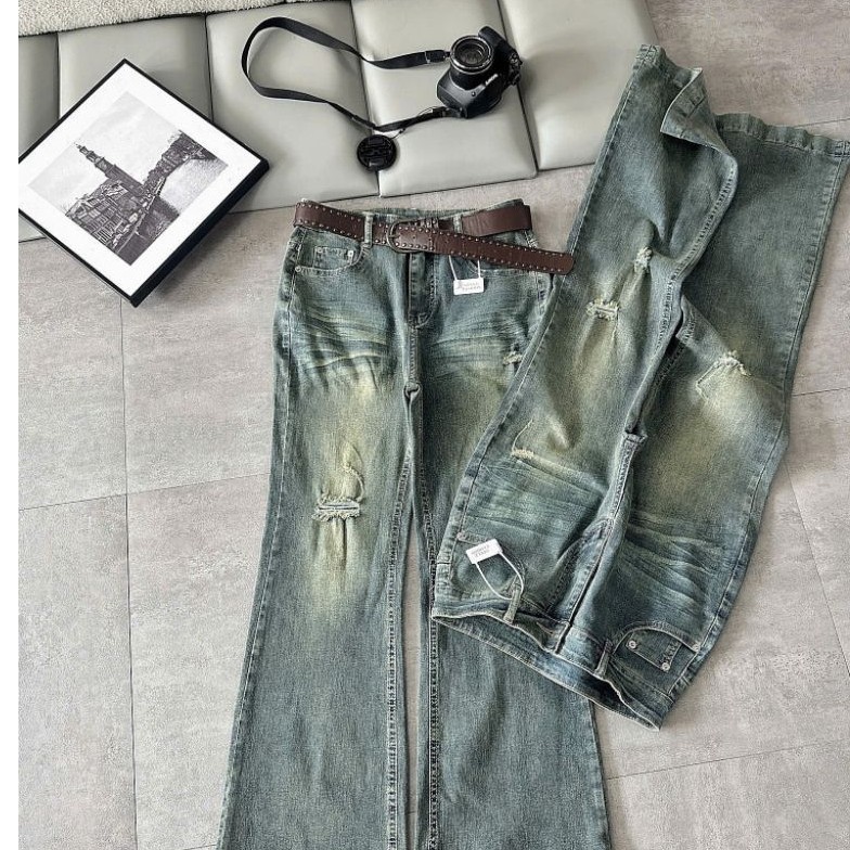 [DEAL SỐC] Quần Jean Nữ Ống Loe Co Giãn QC530 Bigsize 55-85kg, Cạp Cao Tôn Dáng, Rách Thời Trang 2KJEANS | BigBuy360 - bigbuy360.vn