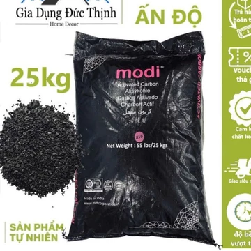 [ Bao 25kg ] Than hoạt tính Ấn Độ lọc nước giếng khoan nước đầu nguồn khử mùi trong nước và không khí.