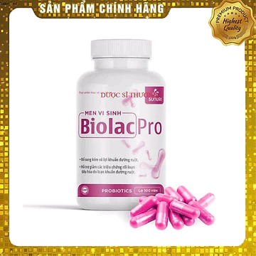 Men vi sinh Biolac Pro (Lọ 100 viên)- Bổ sung 3 tỷ lợi khuẩn + Kẽm hỗ trợ giảm Tiêu Chảy, loạn khuẩn đường ruột ...