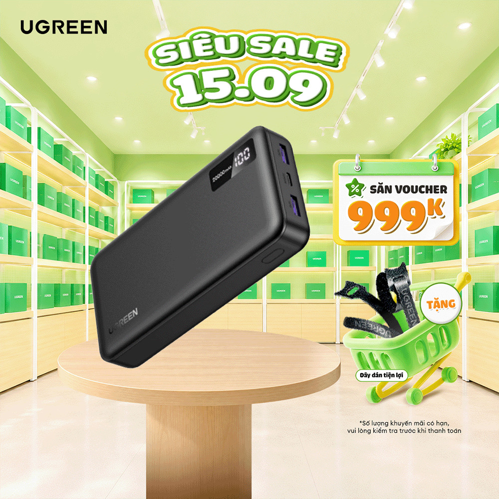 Pin sạc dự phòng 10000mAh/20000mAh Ugreen | Sạc nhanh 2 chiều 20W/30W | BH 18 tháng 1 đổi 1 | 25742 25683 95424B