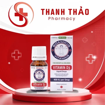 [Tích điểm] Bioamicus Vitamin D3 - Bổ Sung Vitamin D3 Giúp Phát Triển Xương, Răng Ở Trẻ 10.3ml