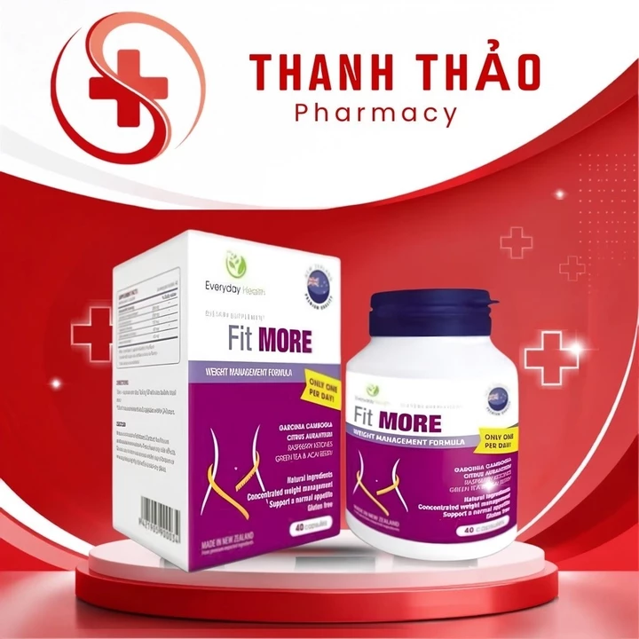 Viên uống giảm cân Everyday Health FIT MORE hộp 40 viên nhanh an toàn hiệu quả - Thanh Thảo Pharmacy