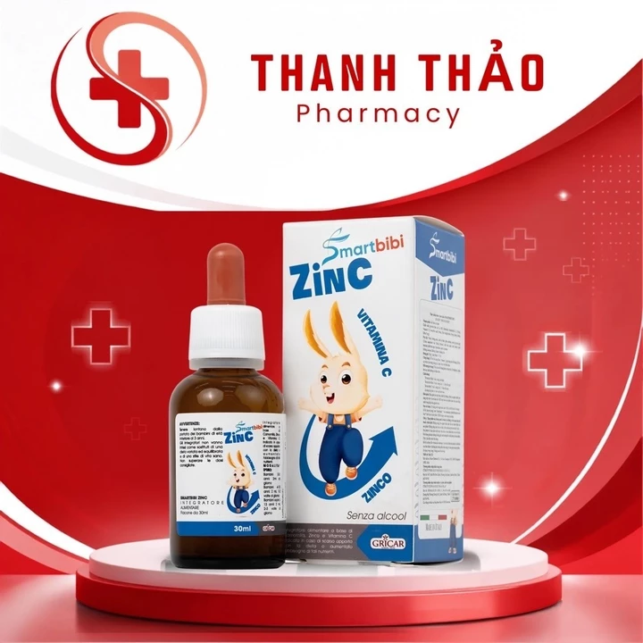 ( Tặng quà)Zinc kẽm cho bé smartbibi giúp bé ăn ngon, đề kháng tốt lọ 30ml -nhathuocthanhthao