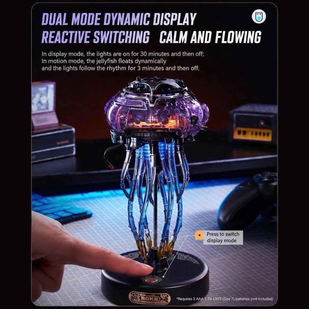 [Hàng Sẵn] Mô Hình Lắp Ráp 3D ROKR MI09 Jellyfish (Mô hình chuyển động, có đèn Led) | BigBuy360 - bigbuy360.vn
