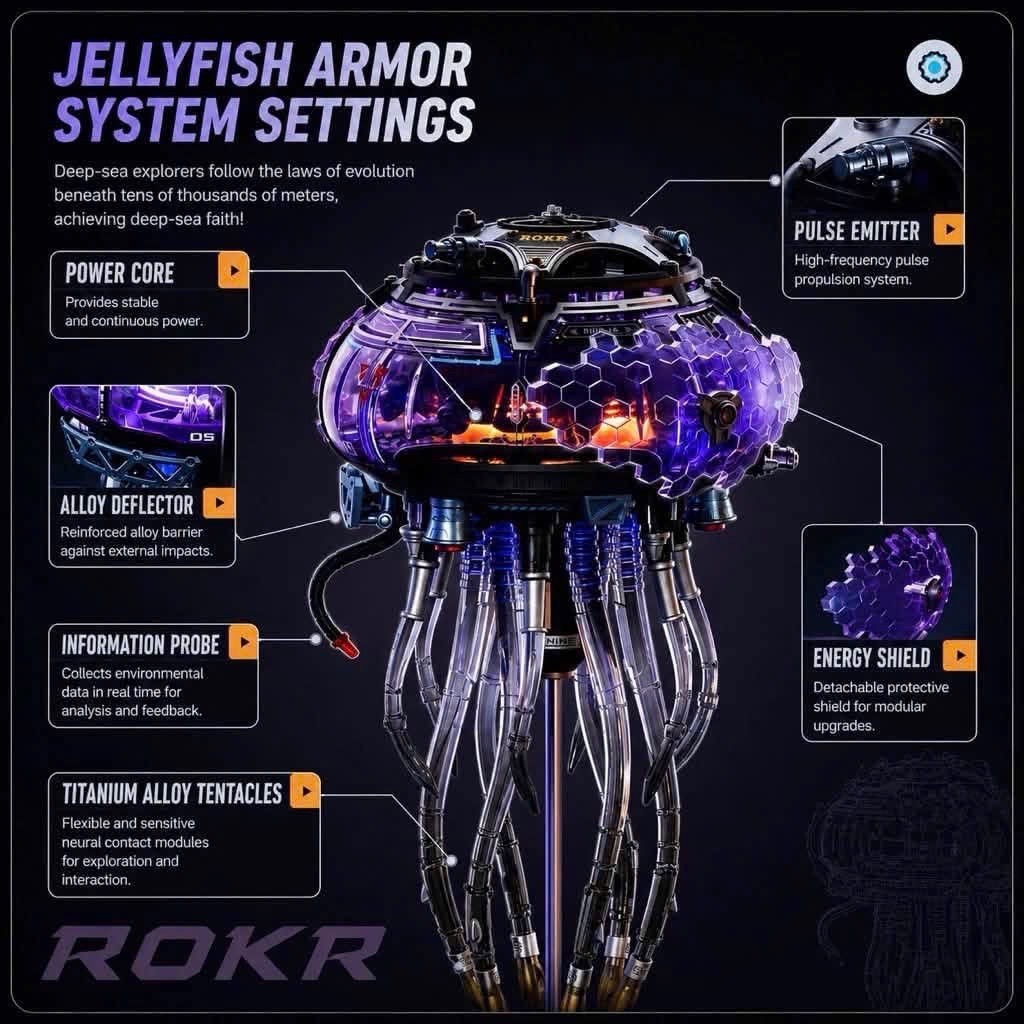 [Hàng Sẵn] Mô Hình Lắp Ráp 3D ROKR MI09 Jellyfish (Mô hình chuyển động, có đèn Led) | BigBuy360 - bigbuy360.vn
