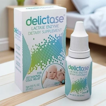 Men tiêu hóa Delictase Lactase Enzym 15ml, hỗ trợ ngừa tiêu chảy, nôn trớ, hấp thụ kém do bất dung nạp đường Lactose