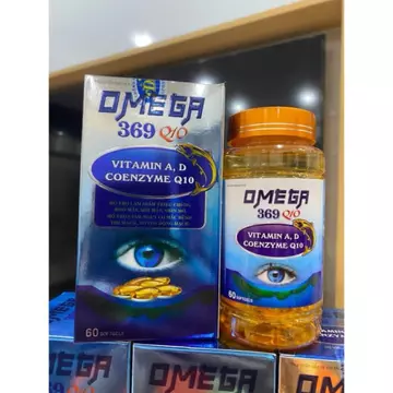 Viên Uống Bổ Mắt - Dầu Cá Omega 369 Q10 - Bổ não, Sáng mắt, Khỏe mạnh tim mạch - Hộp 60 viên