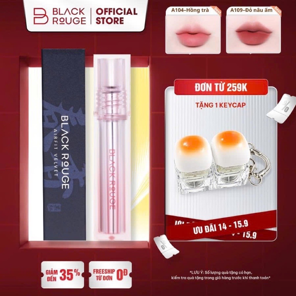 [KOL LIVESTREAM] Son Kem Black Rouge Air Fit Velvet Lite - 4.2g