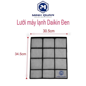 Lưới Máy Lạnh Daikin Đen (30.5 x 34.5 cm) - Tấm Lưới Lọc Bụi Điều Hòa Daikin Chuẩn Kích Thước