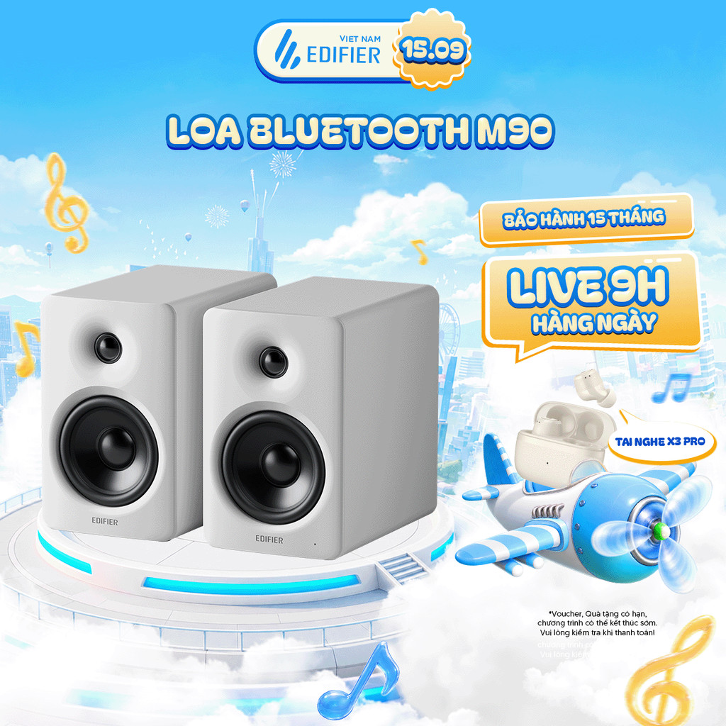 Loa Máy Tính Để Bàn M90 | Công Suất 100W | Bluetooth V6.0 | Thiết Kế Nhỏ Gọn | Bảo Hành 15 Tháng