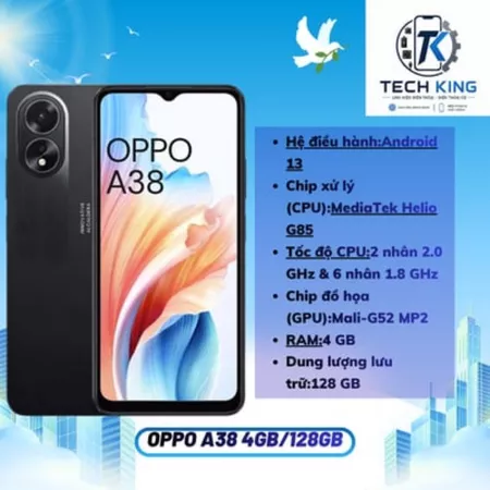 OPPO A38 4GB/128GB – Hàng Cũ Đã Qua Sử Dụng | Bảo Hành 3 Tháng