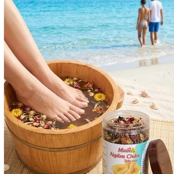 Muối Ngâm Chân Thảo Dược Gia Truyền [Hũ 500g] - Muối Khoáng Kết Hợp Thảo Mộc Tự Nhiên Thư Giãn, Ấm Chân, Giảm Mệt Mỏi