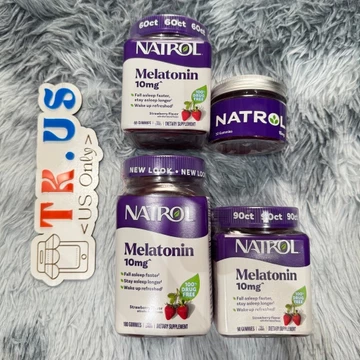 [Hàng Mỹ + Hoả Tốc] Kẹo Dẻo Hỗ Trợ Ngủ Ngon Natrol Melatonin 10mg Vị Dâu 30 - 60 - 90 - 140 - 180 Viên
