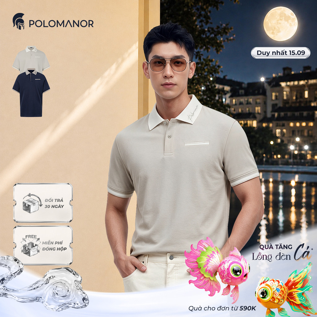 [DEAL LỄ TRUNG THU] Áo polo nam cao cấp KANE, BST Summer Manor, Vải cá sấu Cotton Interlock sang trọng - POLOMANOR
