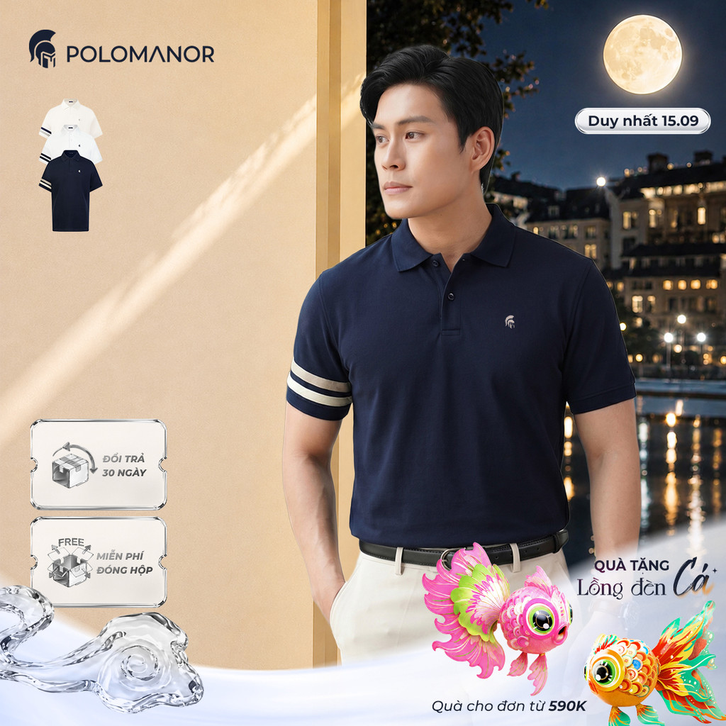 Áo polo nam cao cấp JAY, BST SÁNH ĐÔI, vải cá sấu cotton interlock, thanh lịch, sang trọng - POLOMANOR