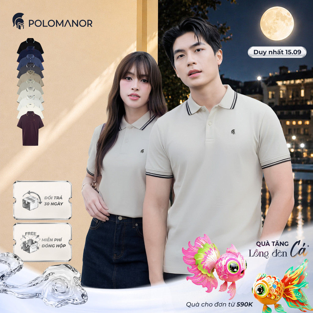 [BEST SELLER] Áo polo nam cao cấp BASIC CLASSIC, POLO QUỐC DÂN vải CVC interlock sang trọng - POLOMANOR
